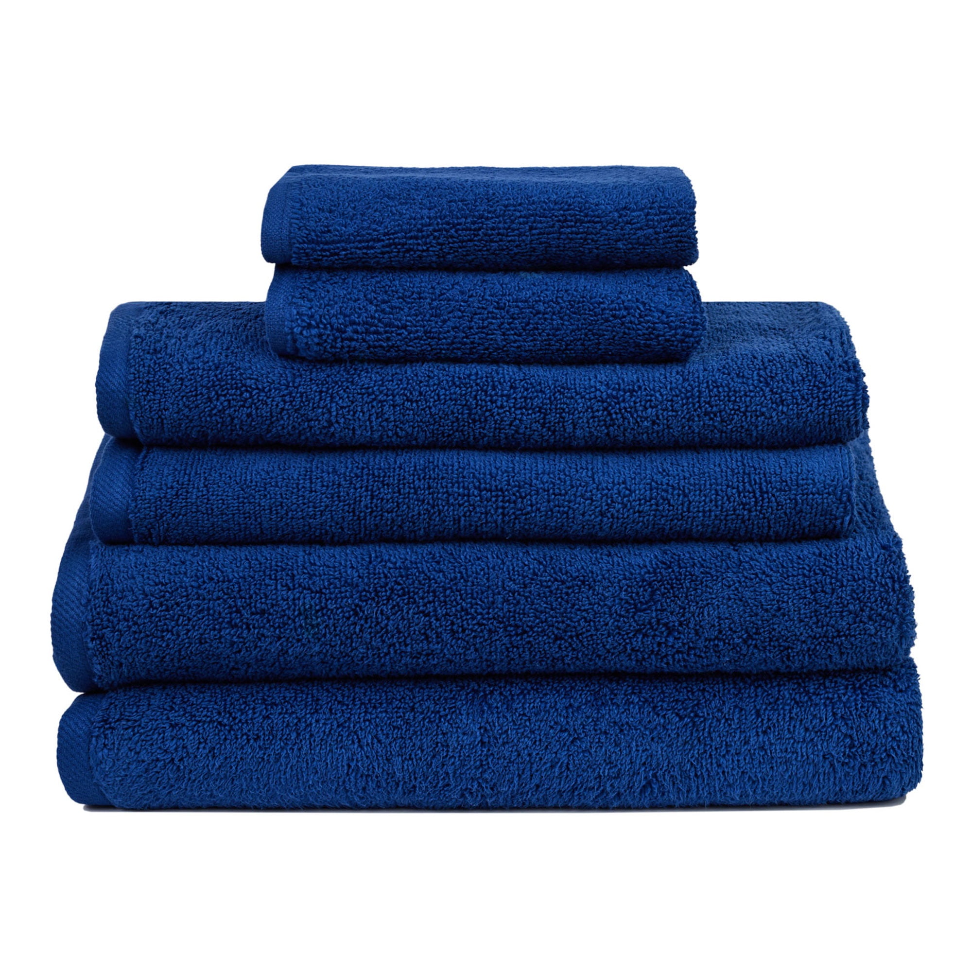 Serenity 6 Piece 100 Cotton Bath Towel Set in Navy Walmart