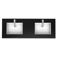 thumbnail image 1 of Serenity 60" Stone Vanity Top with Faucet Hole in Black/White, 1 of 5
