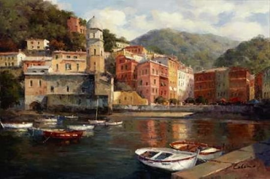 Serenity At Harbor Canvas Art - Catano (12 x 18)