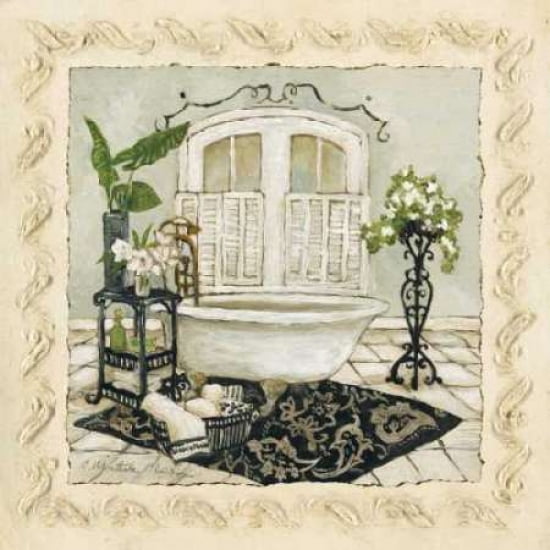 Serenity Bath I Canvas Art - Charlene Olson (24 x 24)