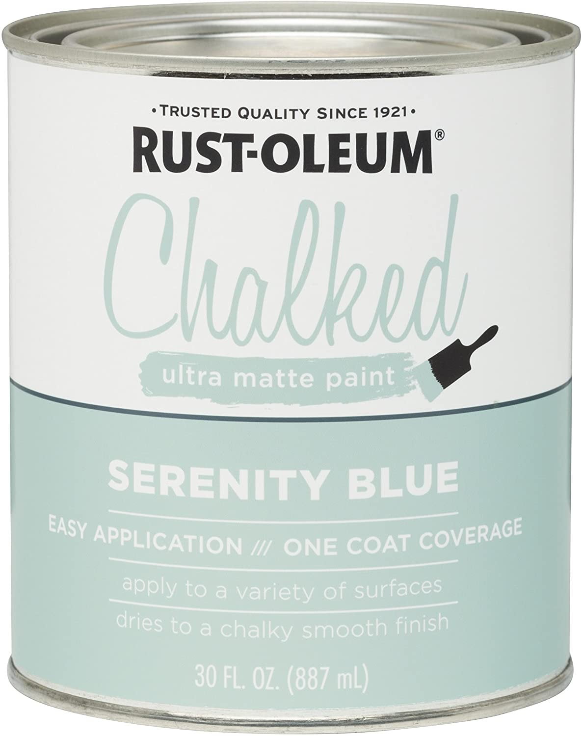 Rust-Oleum 285139 Chalked Serenity Blue Ultra Matte Paint, 30 fl oz