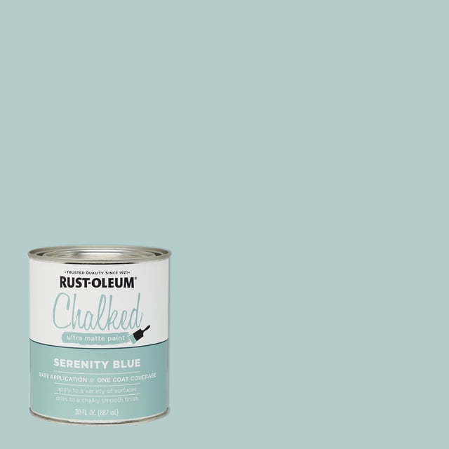 Serenity Blue, Rust-Oleum Chalked Ultra Matte Paint, Quart