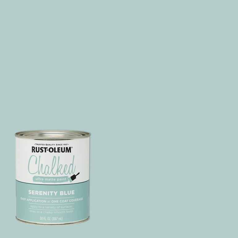 Rust-oleum 285139 Chalked Ultra Matte Paint, Serenity Blue, 30 Oz 