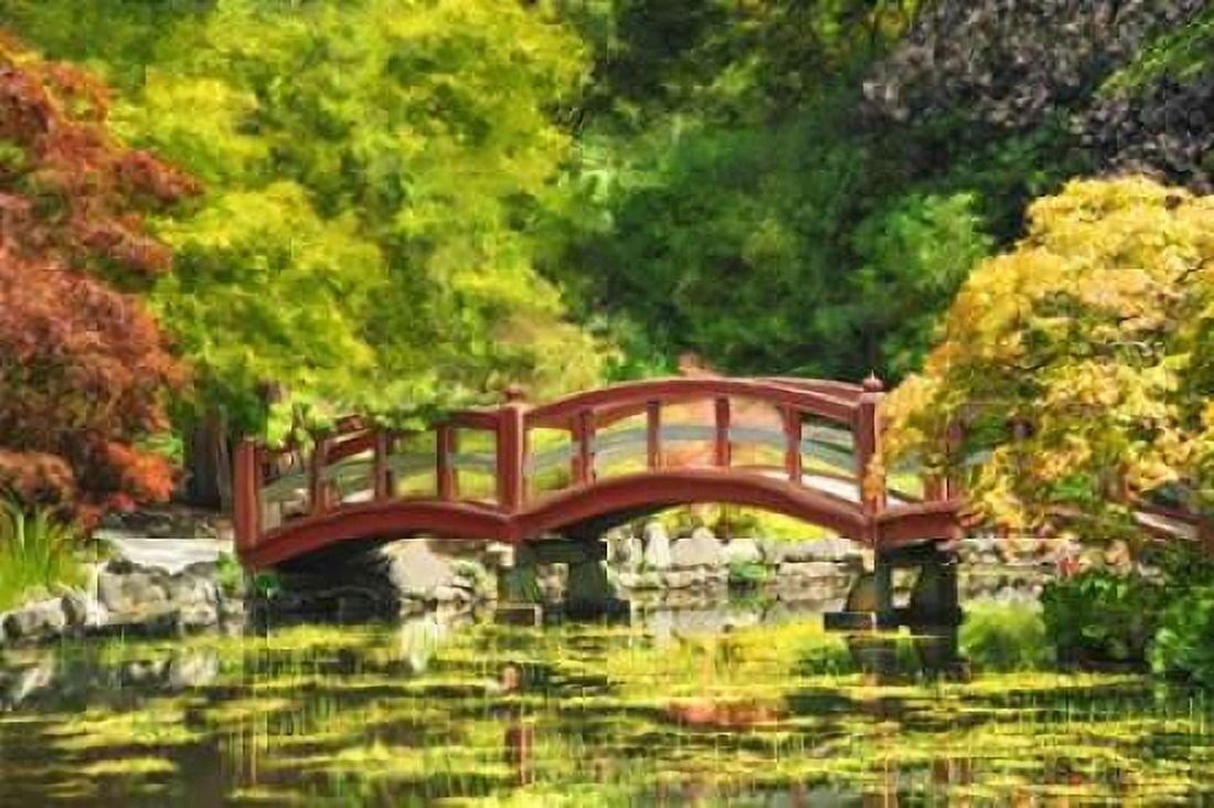 Serenity Bridge II Canvas Art - Ramona Murdock (12 x 18)