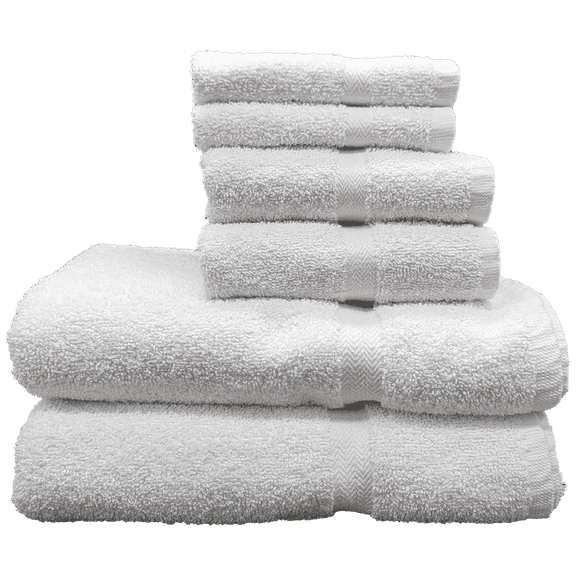 Serenity Collection Complete Bath Set | 100% Cotton | 2 Bath Towels, 2 Hand Towels, and 2 Washcloths