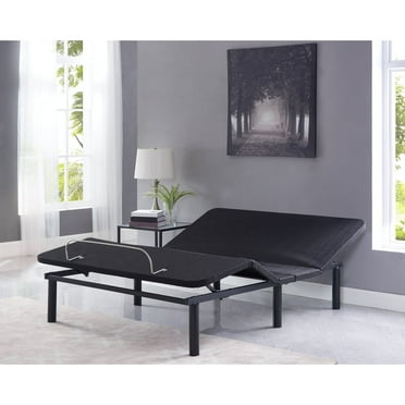 Serenity Deep Sleep Enabling 15" Height Adjustable Bed Frame Full, Head & Foot Incline Adjustable Bed Base, Smart Bed, Adjustable Bed Frame with Remote, Anti-Snore, Zero Gravity Bed, Black