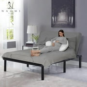 Serenity Deep Sleep Enabling 15" Height Twin XL Adjustable Bed Frame, Head & Foot Incline Adjustable Bed Base, Smart Bed, Adjustable Bed Frame with Remote, Anti-Snore, Zero Gravity Bed, Black