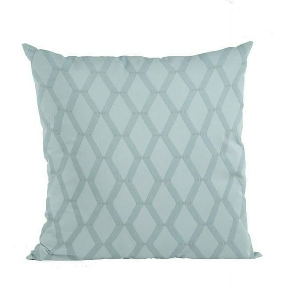 Serenity Diamond Shiny Fabric with Embroydery Luxury Throw Pillow - 20 x 20 in.