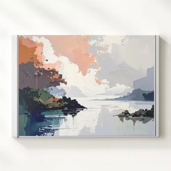 Serenity Fields Abstract Postersoft Modern Color Harmony Art