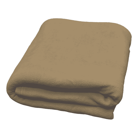 Serenity Fleece Blanket / Bed, Sofa, Couch Throw Queen Size - 100% Spun Polyester 320 GSM - Anti-Pill - Super Soft, Warm & Cozy 90 Inch x 90 Inch - Tan