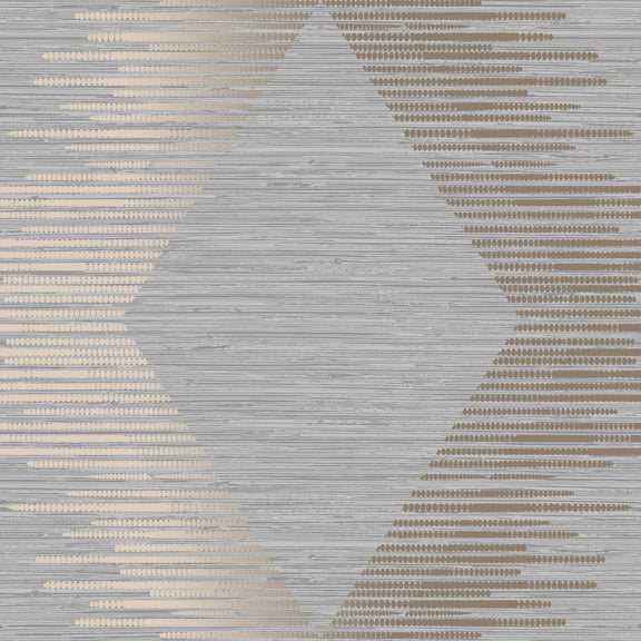 Serenity Geo Grey and Rose Gold Wallpaper
