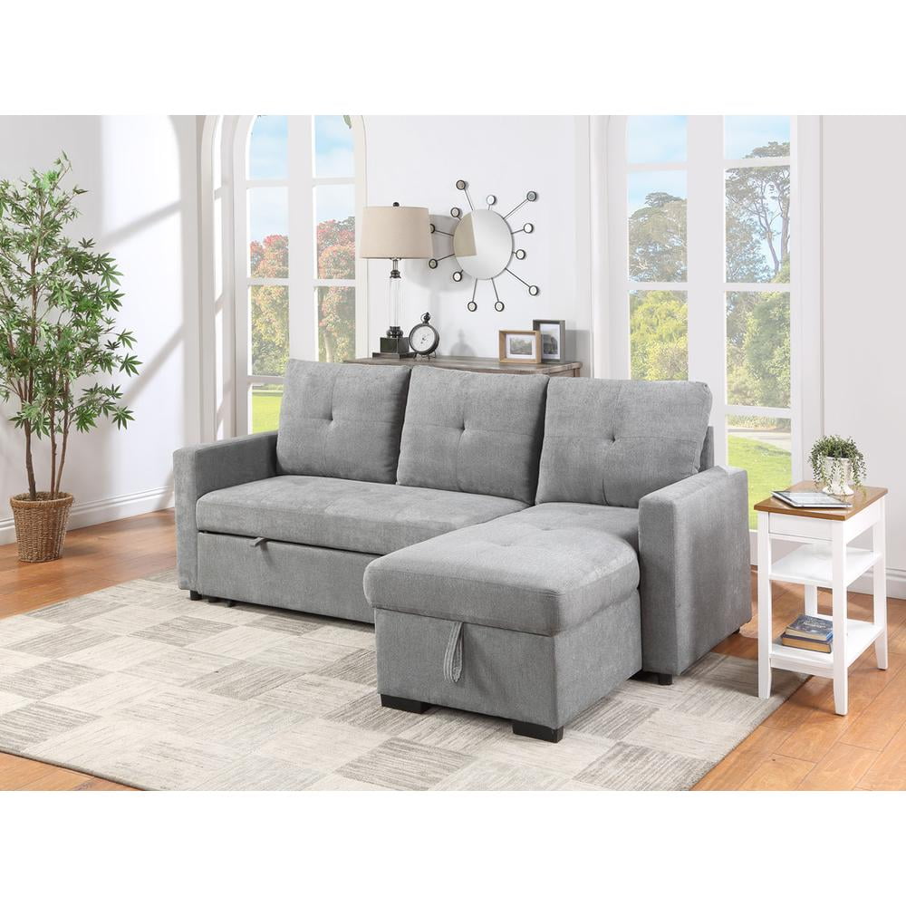 Comfy Reversible Chaise Gray Sectional main image 0