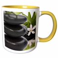 thumbnail image 1 of 3drose, Serenity in Stacked Stones, 11oz Two-tone Yellow Mug, 1 of 6
