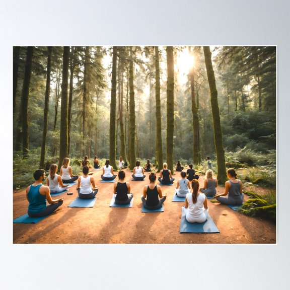 Serenity In The Forest Poster Wall Art, Modern Wall Decor For Living Room Bedroom, 12x18 UNFRAMED