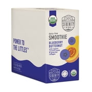 Serenity Kids Dairy-Free Smoothie + Collagen, All Ages 6+ Months, Berry Butternut, 6 Pouches, 3.5 oz 99 g Each
