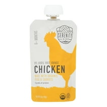 Serenity Kids Free Range Chicken Stage 2 Baby Food, with Organic Peas & Carrots, 3.5 oz Pouch