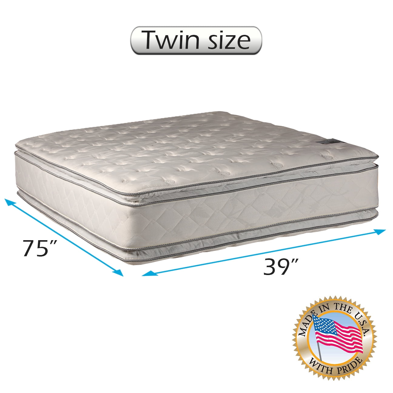 Twin pillow top top mattress walmart