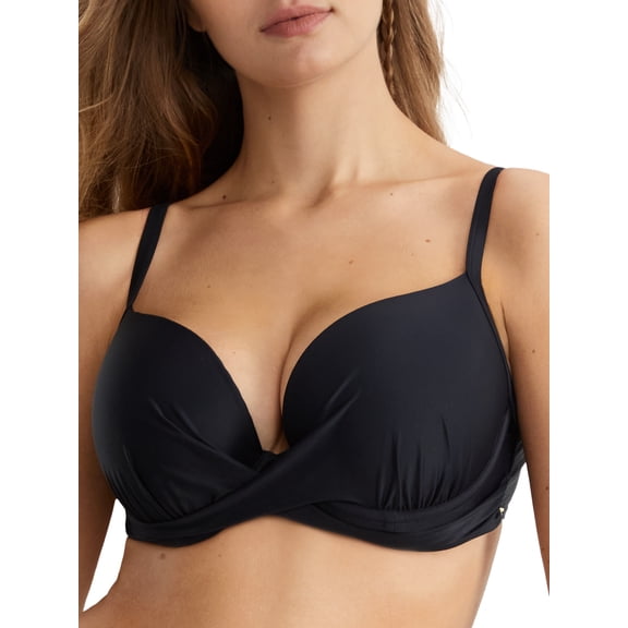 Panache BLACK Serenity Plunge Bikini Swim Top, US 30DD, UK 30DD