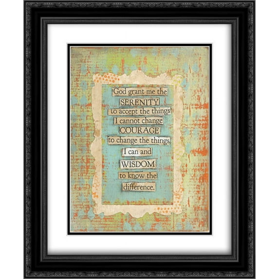 Serenity Prayer 2x Matted 20x24 Black Ornate Framed Art Print by Cushman, Cassandra