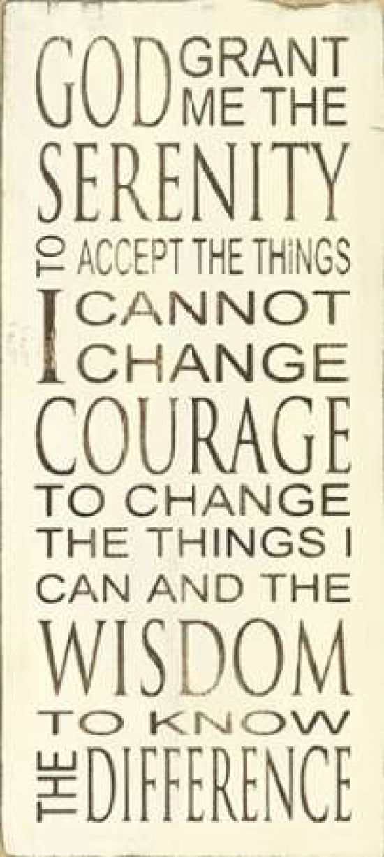Serenity Prayer Canvas Art - Holly Stadler (24 x 48)