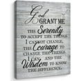 thumbnail image 1 of Serenity Prayer Canvas Wall Art, God Grant Me the Serenity Inspirational Wall Art Farmhouse Wall Decor for Bedroom Scripture Pray Room,Grey, Ready to Hang, 1 of 6