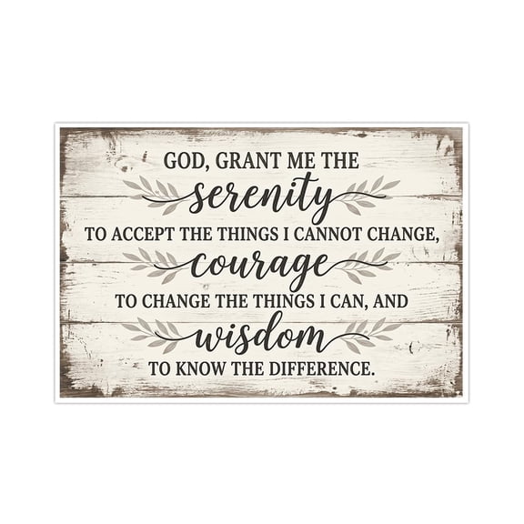 Serenity Prayer Canvas Wall Art Rustic Farmhouse Christian Bible Verse Poster Inspirational Scripture Quotes Wall Decor for Living Room Bedroom Home Decorations