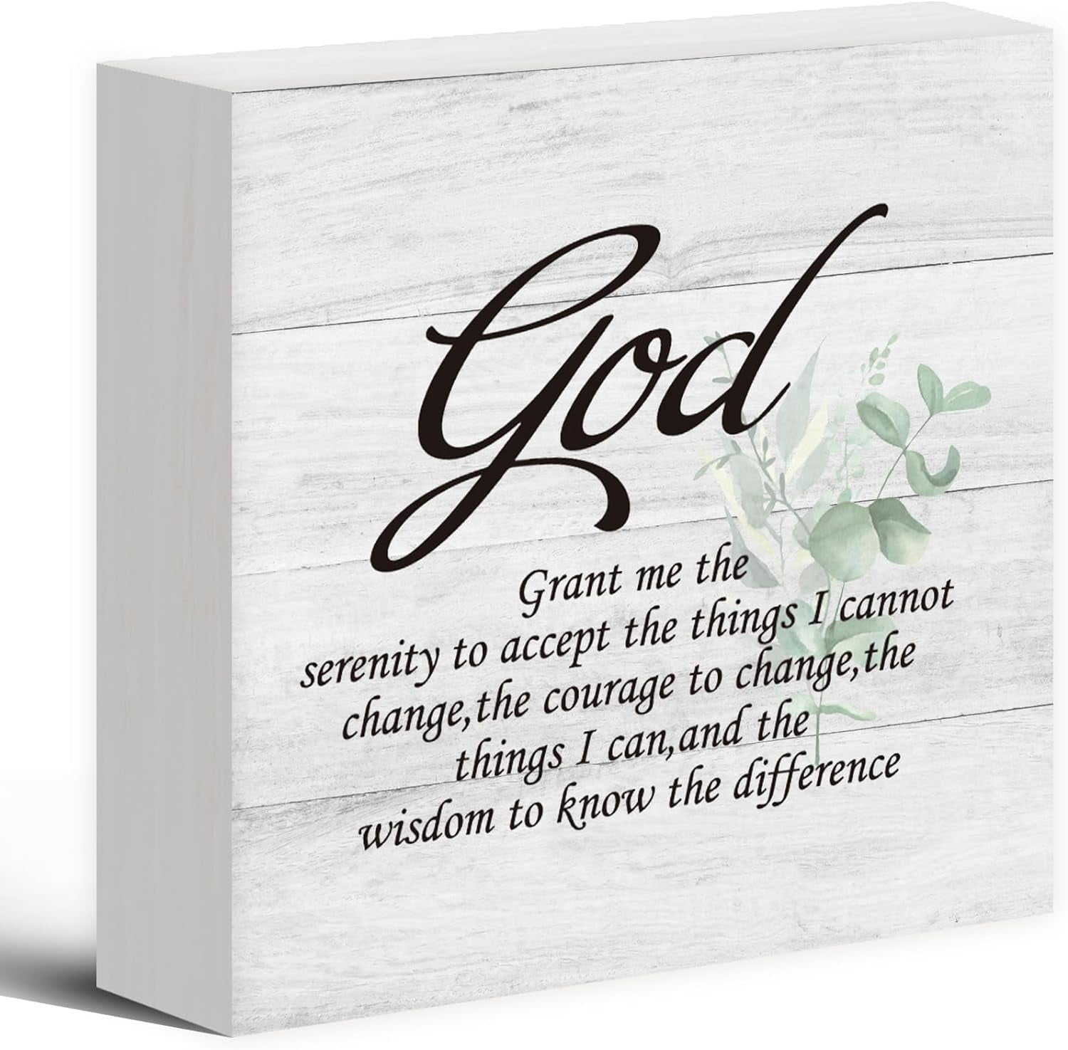 Serenity Prayer Christian Inspirational Wood Box Sign Desk Decor ...