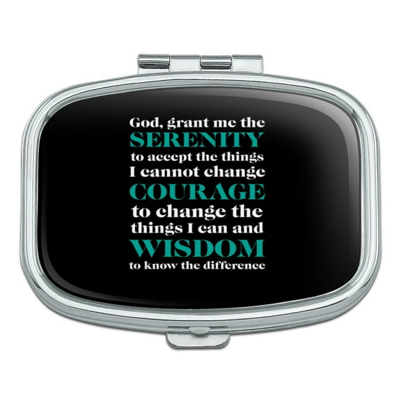 Serenity Prayer Courage Wisdom Rectangle Pill Case Trinket Gift Box