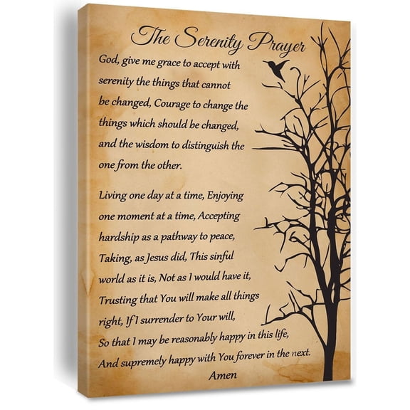 Serenity Prayer Decor Wall Art poster God Grant Me The Serenity Canvas Prints Bible Verse Poster Christian Religious Gifts Scripture Artwork for Bedroom Office Home Living Room poster