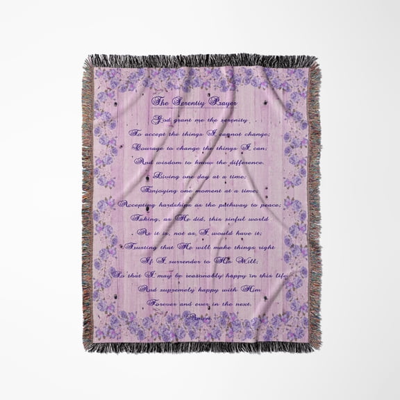 Serenity Prayer For Change 12 Step Favorite, Woven Blanket