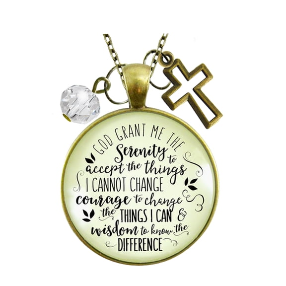 Serenity Prayer God Grant Me The Strength Necklace
