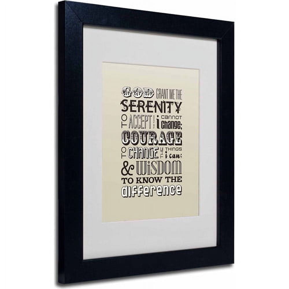 "Serenity Prayer II" Canvas Art by Megan Romo, Black Frame