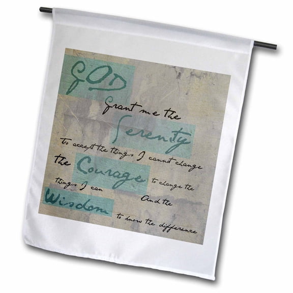 3dRose, Serenity Prayer - Inspirational - Spiritual, 18 x 27 inch Garden Flag