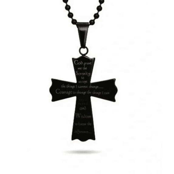 Serenity Prayer Necklace for Women - God Grant Me the Serenity Mantra Pendant Necklace, Serenity Jewelry, Inspirational Necklace & Gifts, Shiny Smooth, and Comfortable to Wear.
