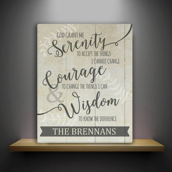 Serenity Prayer Personalized 11" x 14" Canvas