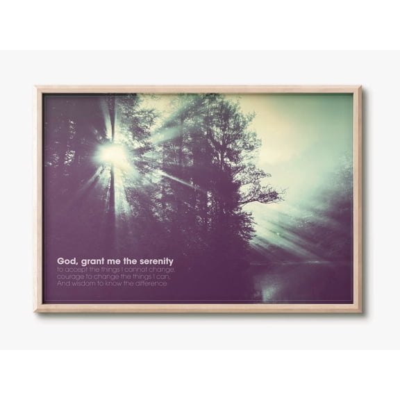 Serenity Prayer Photo Print, Unframed Paper Poster 24x36in