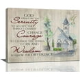 thumbnail image 1 of Serenity Prayer Wall Art Christian Bible Verse Pictures Wall Decor Religious Church Inspirational Courage Wisdom Canvas Prints Painting Modern Home Decor Artwork for Office Living Room Bedroom, 1 of 6