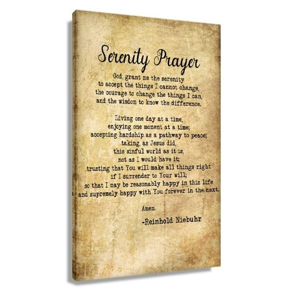 Serenity Prayer Wall Art Vintage Poster  Canvas Quotes Wall Decor For Bedroom Modern Painting Home Decor Pictures Christian Prints Inspirational Posters Decorations