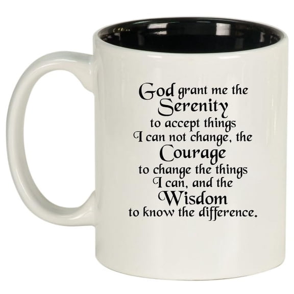 Serenity Quote Ceramic Coffee Mug Tea Cup Gift for Her, Him, Friend, Coworker, Wife, Husband (11oz White)