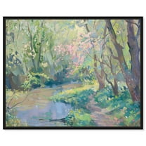 Serenity Rustic Chic Farmhouse Canvas Wall Art by Art Remedy, Black Floater Frame, 20"x16"