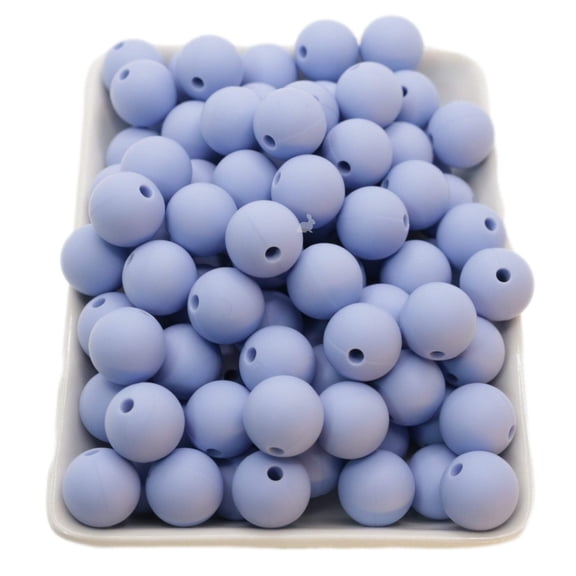 Serenity Silicone Beads For Keychain Making, Necklace, Bracelet Making Kit (9mm, 100pc, Serenity) - Jewelry Making Kit - Silicone Beads
