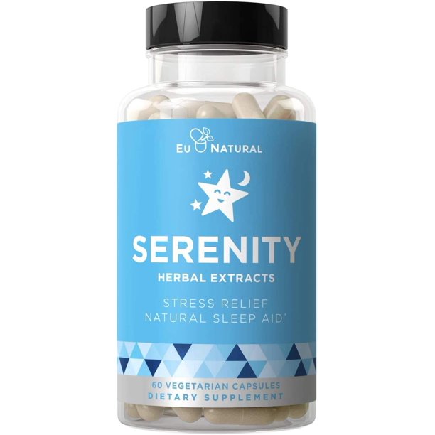 Serenity Sleep Natural Sleep Aid Potent Blend of Magnesium, Valerian Root and Melatonin