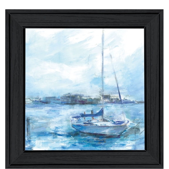 Serenity Sloop by Tracy Owen-Cullimore Framed Print Wall Art Wood Multi-Color