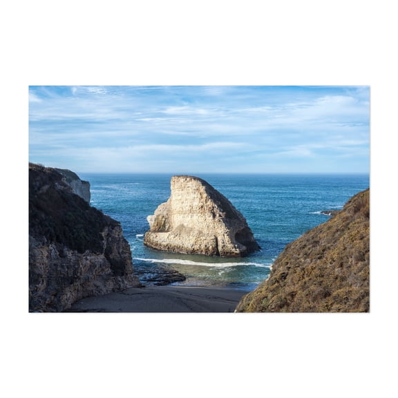 Serenity at Shark Fin - Davenport California Photography Coastal Seascape Ocean Beach Nature Landscape Waves Unframed Wall Art Print 20 x 30 inches