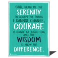 thumbnail image 1 of Serenity prayer wall art perfect for decorating kitchens homes bathrooms bedrooms hallways Aqua, 1 of 3