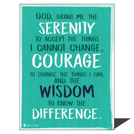 Serenity prayer wall art perfect for decorating kitchens homes bathrooms bedrooms hallways Aqua