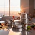 thumbnail image 1 of Serenk Definition Stainless Steel 7 Pieces Cookware Set, Pots and Pans, 1 of 8