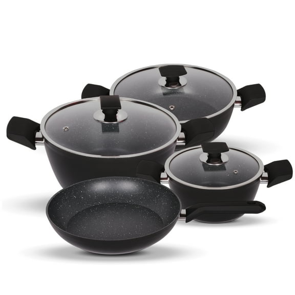 Serenk Excellence 7 Pieces Granite Pots and Pan Set Induction