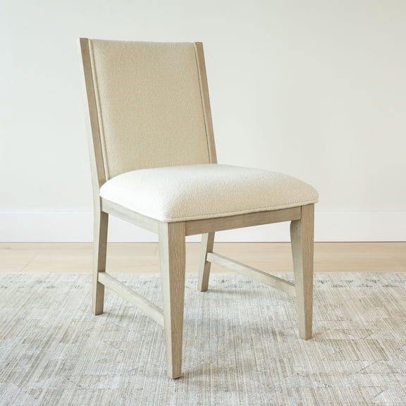 Plank+Beam Solid Wood Dining Chair, Set of 2 Kitchen Chairs with Cushion