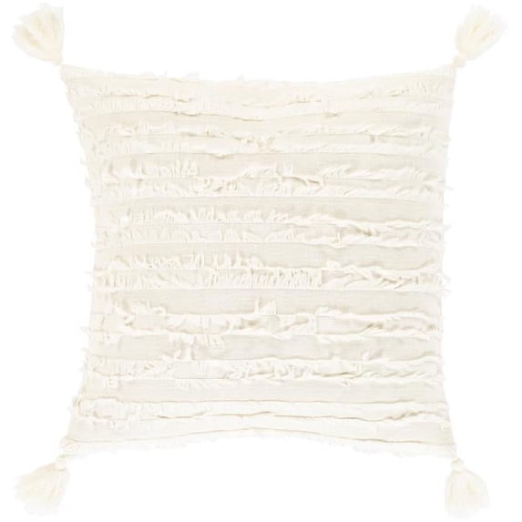 Sereno Woven Coastal Pillow Cover in Ivory